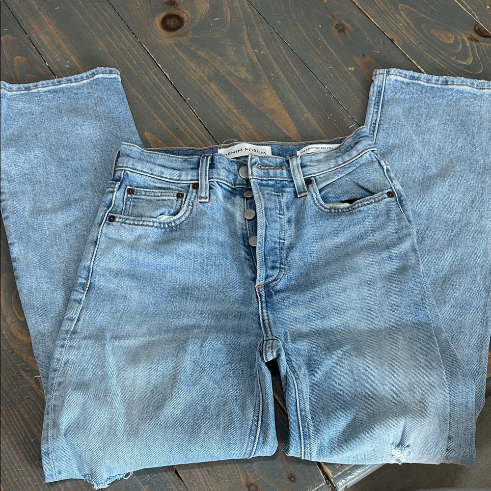 Denim Forum Light Blue High Rise Jeans
